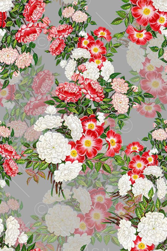 时尚抽象手绘女装裙子外套花卉数码印花印花华亿平台图片