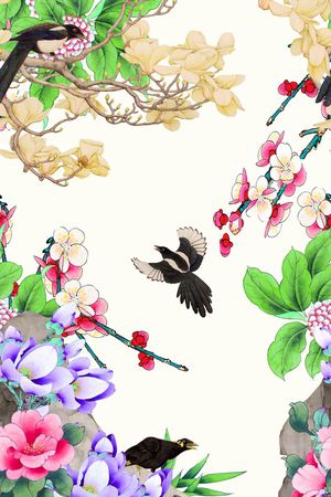 花卉印花华亿平台图片