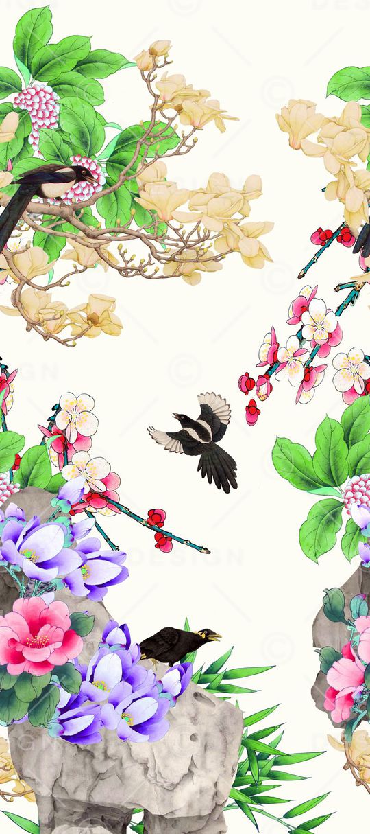 花卉印花华亿平台图片