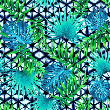 热带叶子印花华亿平台图片