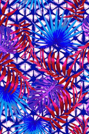 热带叶子印花华亿平台图片