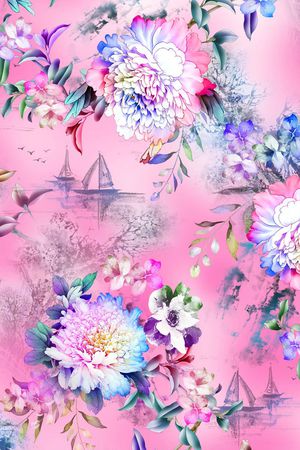 牡丹印花华亿平台图片