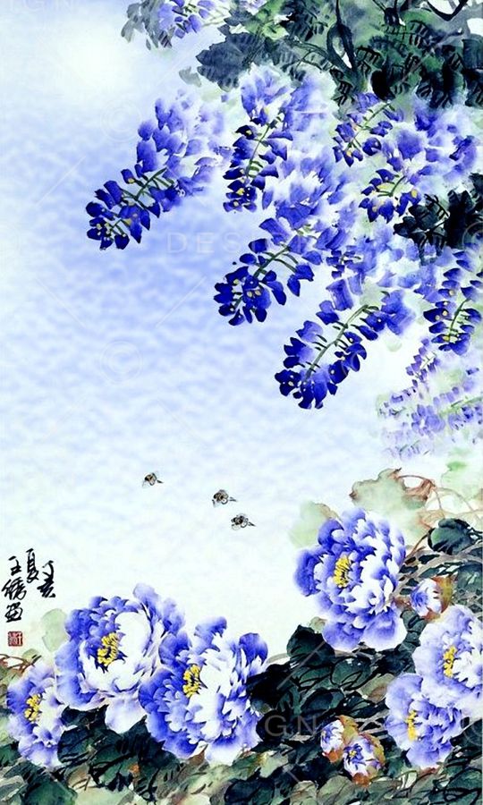 中国风印花华亿平台图片