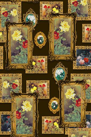 牡丹印花华亿平台图片