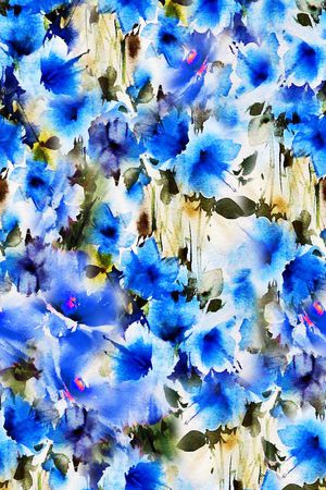 蓝色印花华亿平台图片