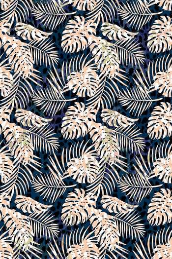 665594-豹纹 棕榈叶--2