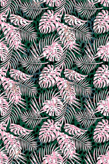 665595-豹纹 棕榈叶--3