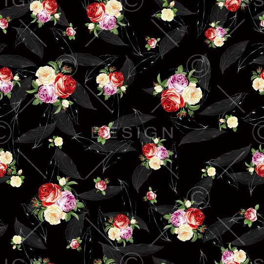 树叶印花华亿平台图片