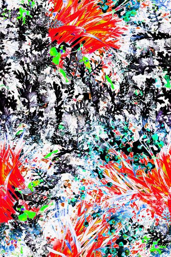 缤纷色彩线条印花华亿平台图片