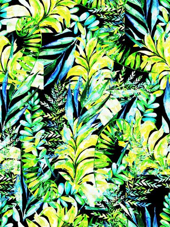 665841-57-彩绘热带植物印花