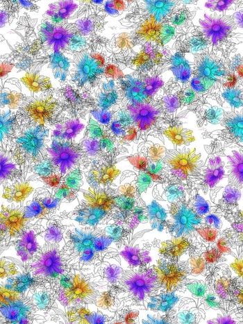 665844-58-手绘水彩小雏菊印花1