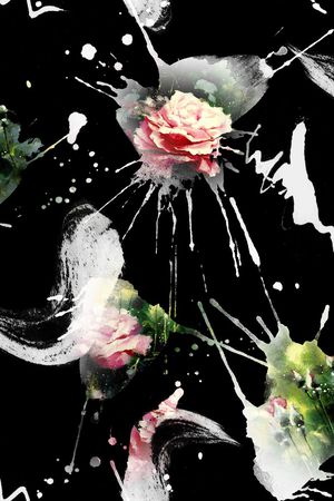 涂鸦笔触印花华亿平台图片