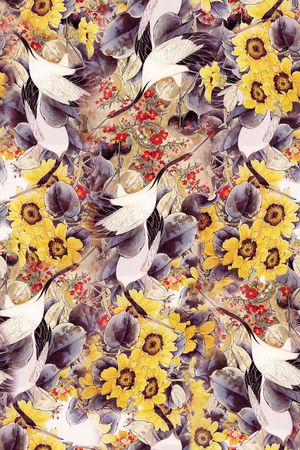 花卉印花华亿平台图片