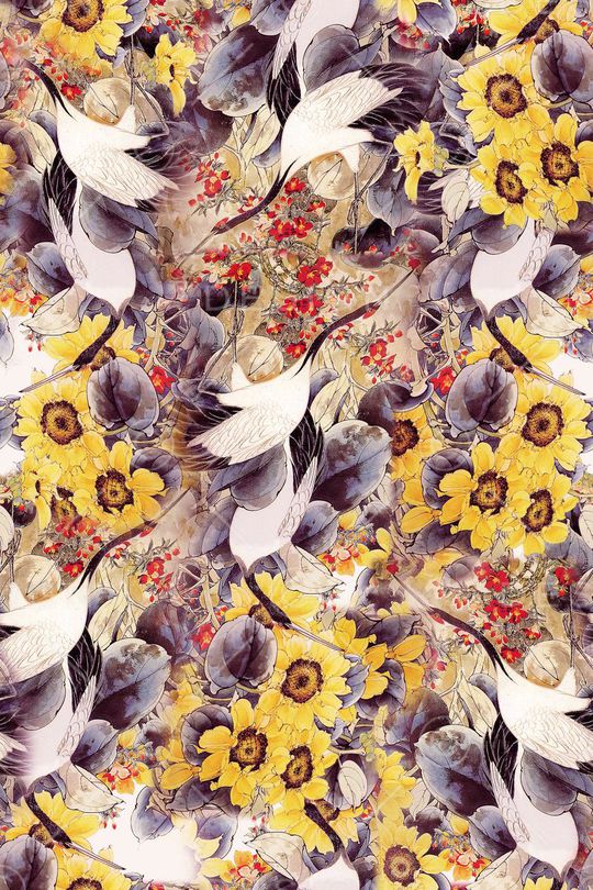 花卉印花华亿平台图片