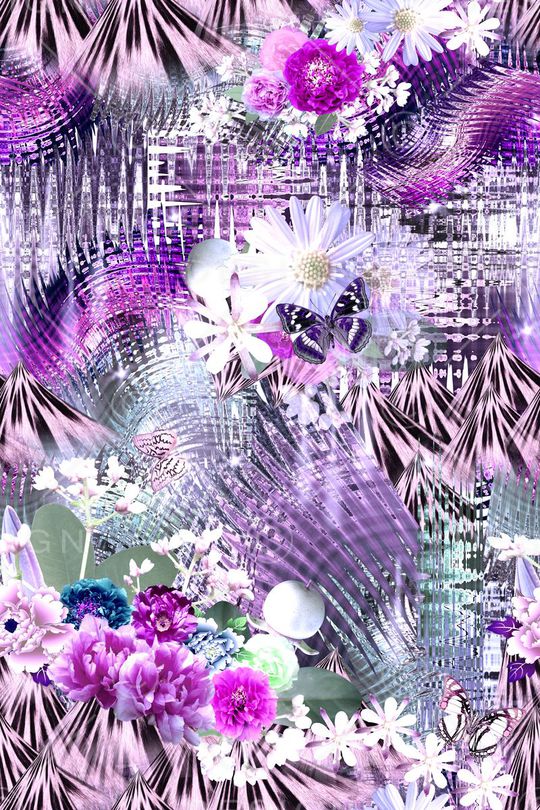 时尚花卉印花华亿平台图片