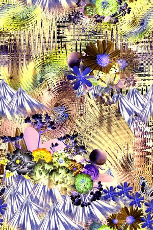 时尚花卉印花华亿平台图片