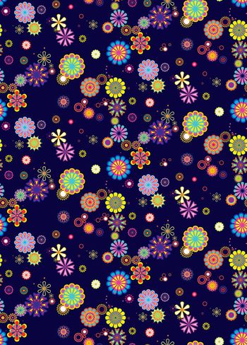 665885-圆形花朵花纹 波点 圆圈组合