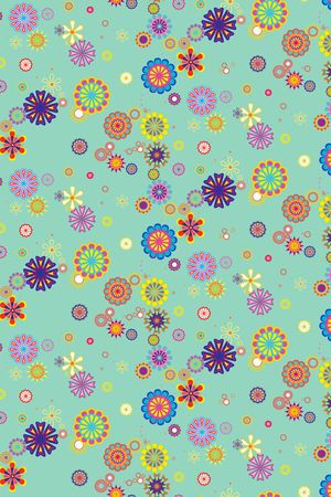 彩色圆形花纹印花华亿平台图片