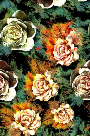 抽象花卉印花华亿平台图片