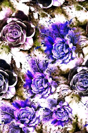 抽象花卉印花华亿平台图片