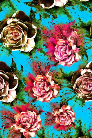 抽象花卉印花华亿平台图片