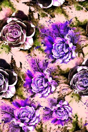 抽象花卉印花华亿平台图片