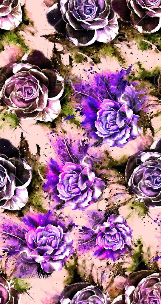 抽象花卉印花华亿平台图片