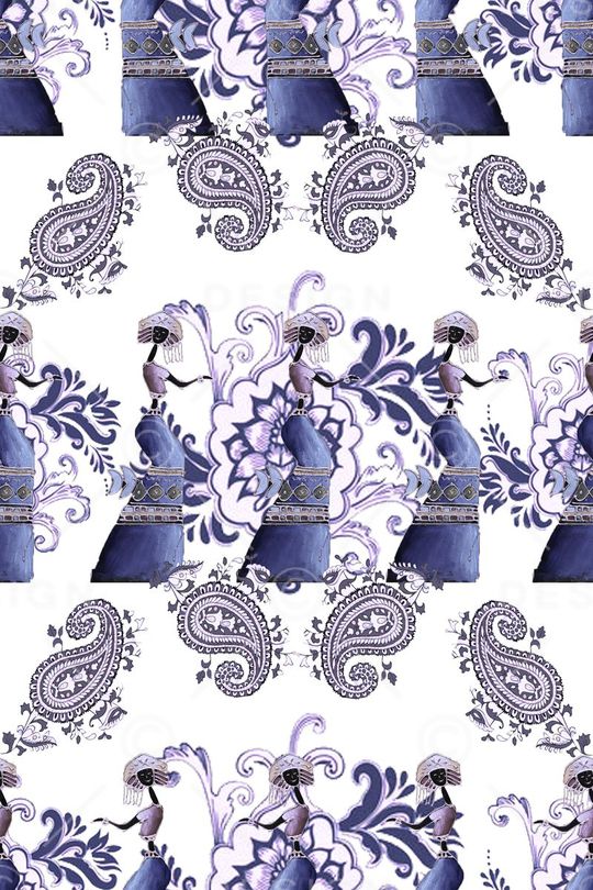 佩斯利印花华亿平台图片