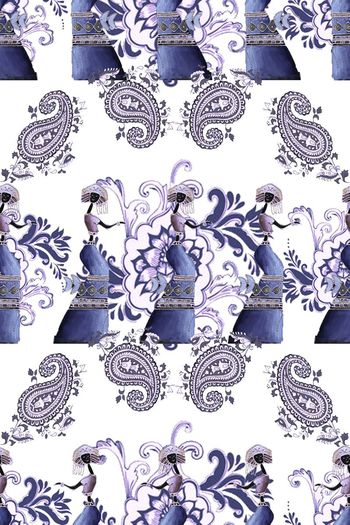 佩斯利印花华亿平台图片