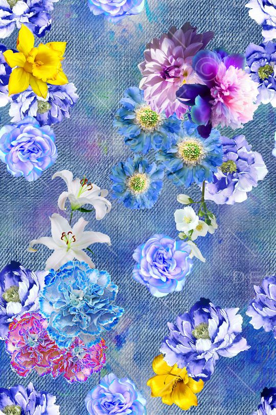 牛仔布纹印花华亿平台图片