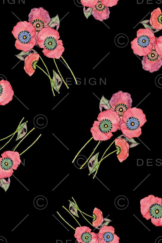 花卉印花华亿平台图片