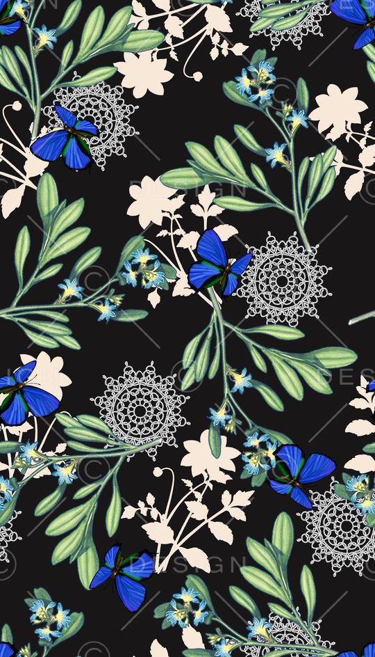 素雅花卉印花华亿平台图片