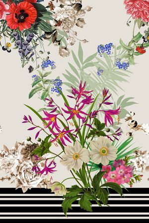 花卉印花华亿平台图片