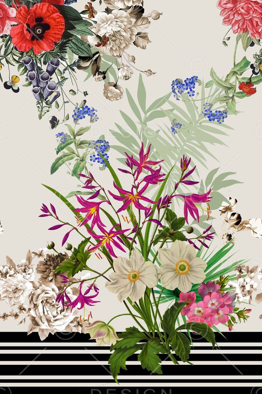 花卉印花华亿平台图片