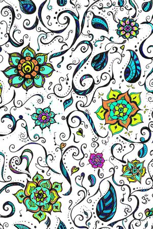 民族花卉印花华亿平台图片