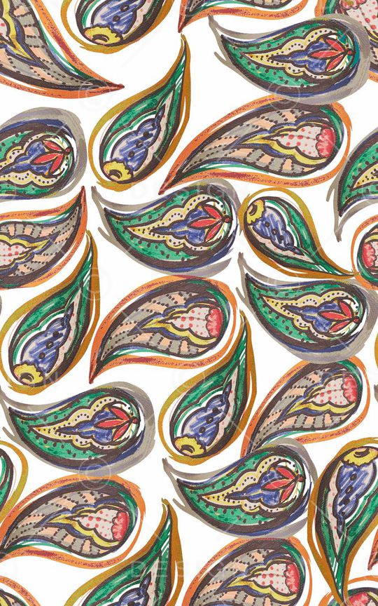 佩斯利印花华亿平台图片