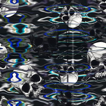 666283-男装骷颅头