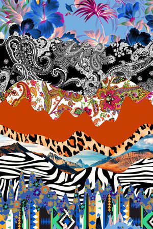 佩斯利涡旋纹印花华亿平台图片