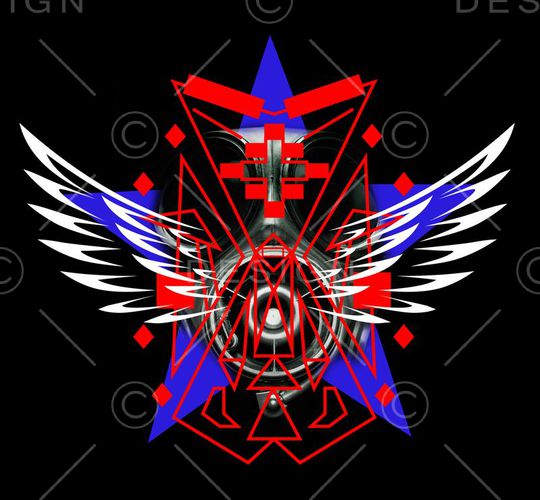 不规则几何印花华亿平台图片