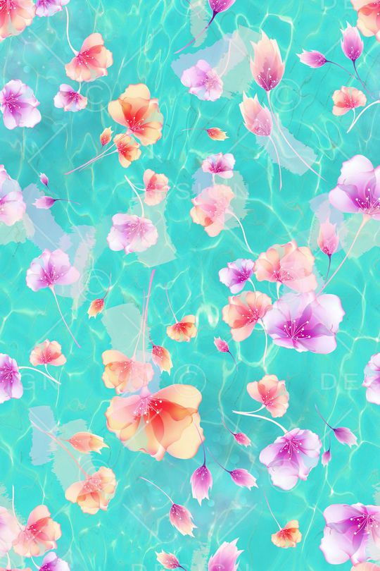 清新小花印花华亿平台图片