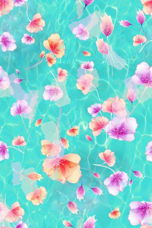 清新小花印花华亿平台图片