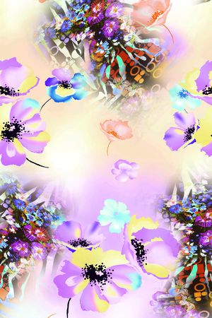 花卉印花华亿平台图片