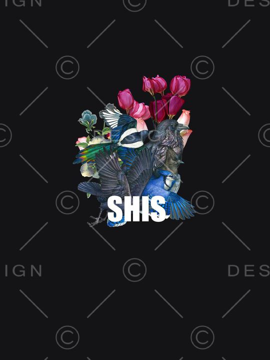 时尚抽象手绘花鸟花卉数码印花印花华亿平台图片