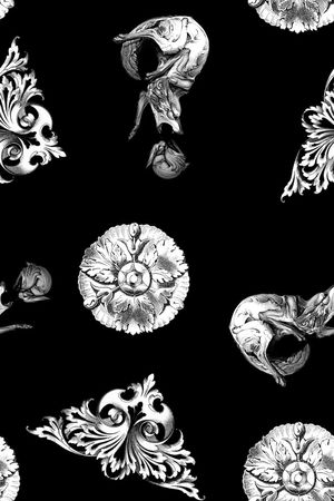 时尚抽象手绘男装T恤高档印花印花华亿平台图片