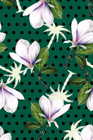 热带花卉印花华亿平台图片