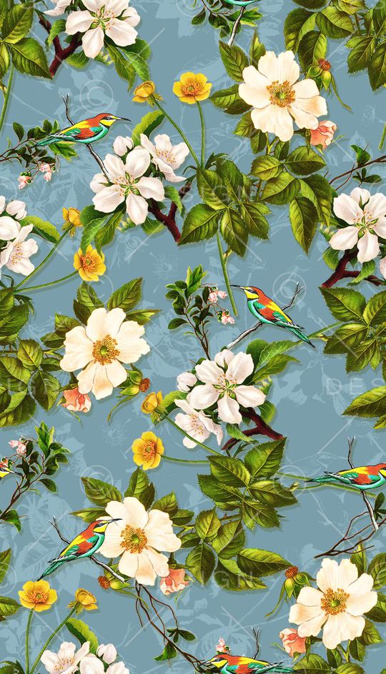 素雅花卉印花华亿平台图片