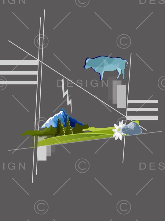 几何印花华亿平台图片