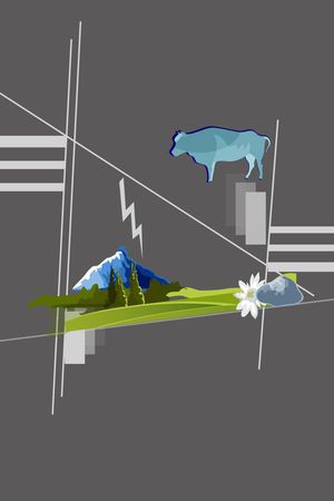 几何印花华亿平台图片