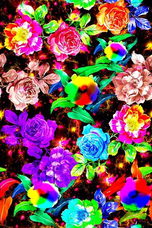 连衣裙印花华亿平台图片