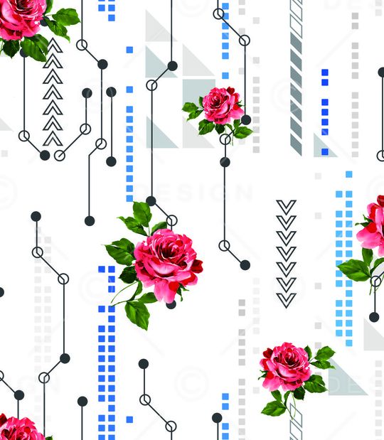 2017年女装新几何印花华亿平台图片